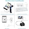 SD Card Reader for iPhone iPad Mac, Lightning & USB-C Dual Connectors Memory Card Reader with SD/Micro SD/USB-A 3 Slots, Digital Camera Adapter to iPhone, Plug & Play