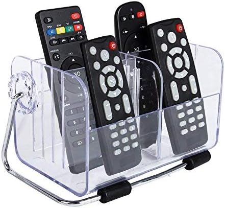 FreshDcart Acrylic Remote Control Holder Mobile/Cosmetic/Stationery Plastic Stand Wall Mounted Multipurpose Organiser for Home