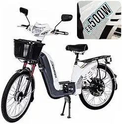 Bicicleta elétrica Wehawk SB500 48V aro 24 cor branco