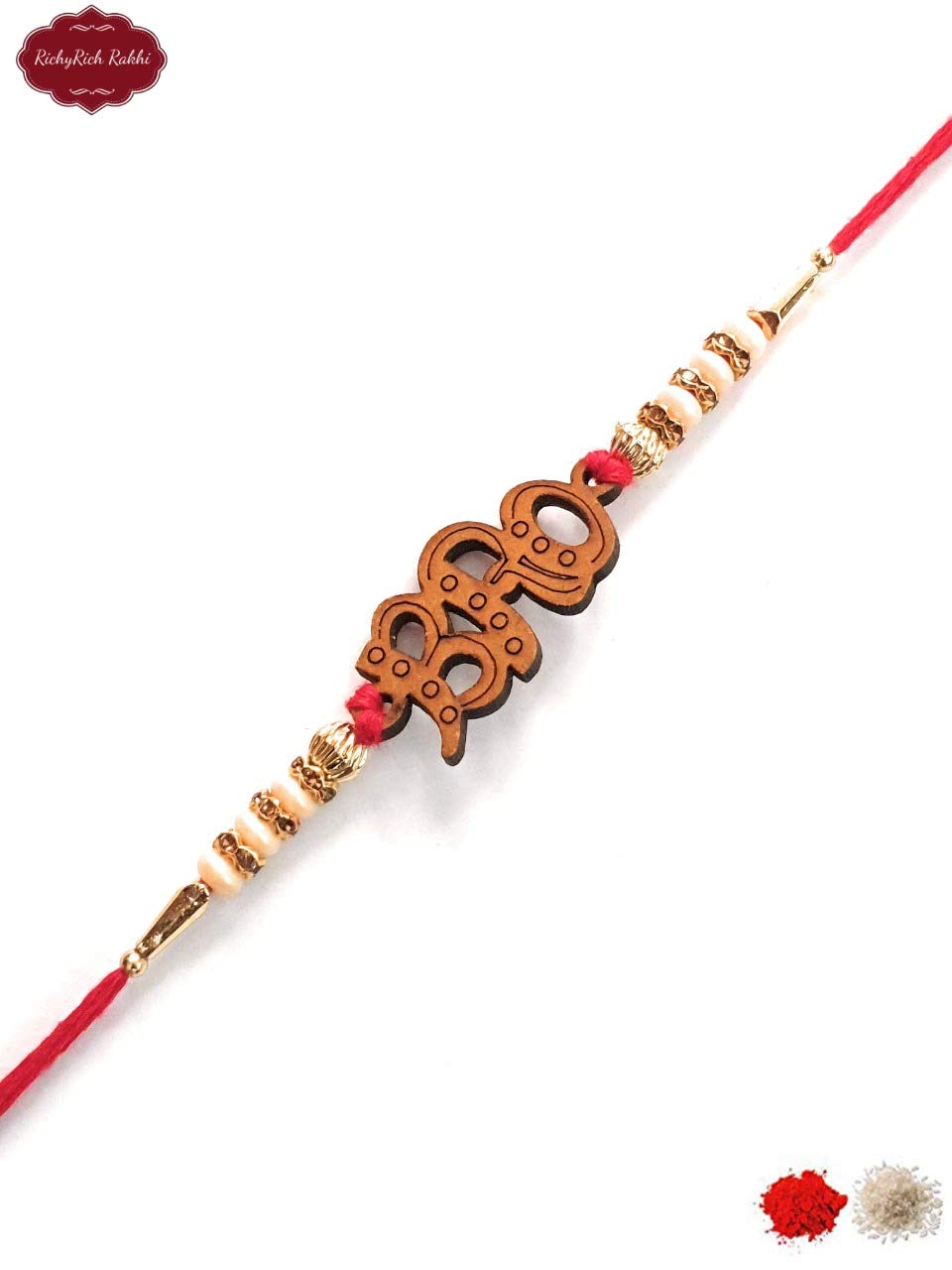 RichyRich Red Music Lover Bro Wool Blend Rakhi with Kumkum Chawal/Roli and Rice for Brother (B07GC997RX) Amazon Price History, Amazon Price Tracker