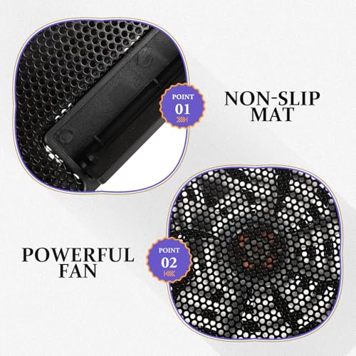 Base silenciosa Kisangel para laptop con ventilador y soporte plegable miniatura 3