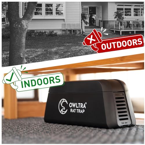 Image of OWLTRA OW-1 Indoor Electric Rat Trap 2PCS, Instant Kill Rodent Zapper with Pet Safe Trigger, Black, (Pack of 16)