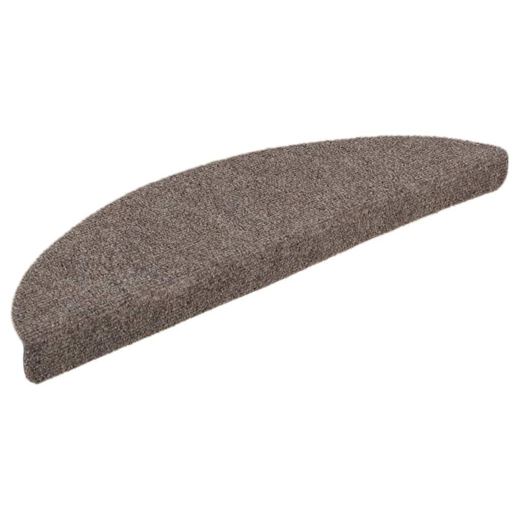 Lot de 10 tapis d'escalier autocollants - Beige - 56 x 17 x 3 cm - Antidérapant - Avec protection acoustique - Lavable - Pour escaliers en bois, animaux de compagnie, enfants, protection