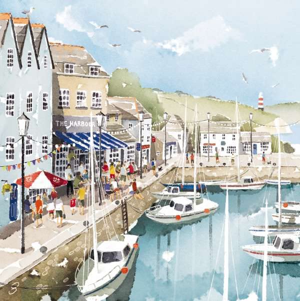 Noel Tatt Artistic Blank Greeting Card - Moon Cats - Showcase Range - His & Hers - Suitable For Birthdays And Occasions