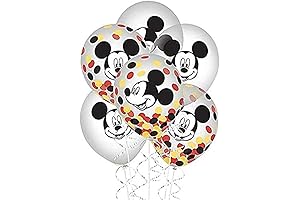 Mickey Mouse Confetti Filled Latex Balloons