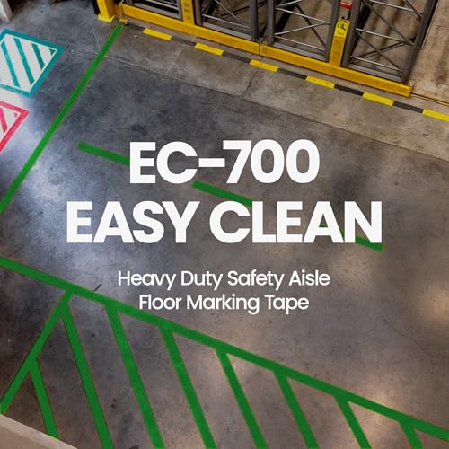 Image of DuraMark EC700 Floor Marking Tape for Concrete and Pavement | Industrial Marking Tape for Warehouses | Long-Lasting | High Durability,Green, 2 Inches by 108 Feet