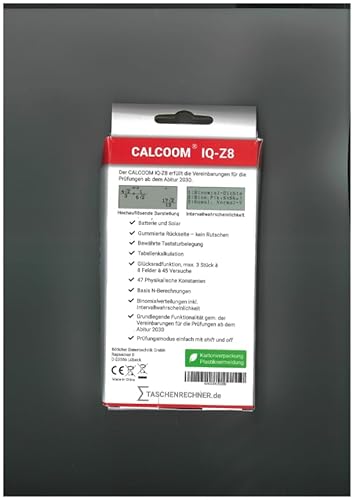 Calcoom IQ-Z8 + 5 Jahre Garantie + Schutztasche + Fachbuch