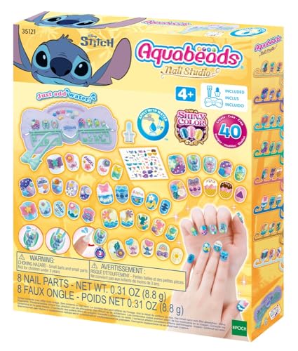 Aquabeads - 35121 Stitch Nagelstudio, Kreatives Nageldesign, Bastelset für Beautyfans, kindersicher, ohne Bügeln oder Kleben, für Kinder ab 4 Jahren Aquabeads - 35121 Stitch Nagelstudio, Kreatives Nageldesign, Bastelset für Beautyfans, kindersicher, ohne Bügeln oder Kleben, für Kinder ab 4 Jahren