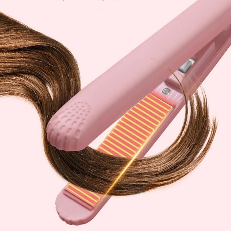 Mini plancha de pelo con placas multicolor, rápida calentura miniatura 4
