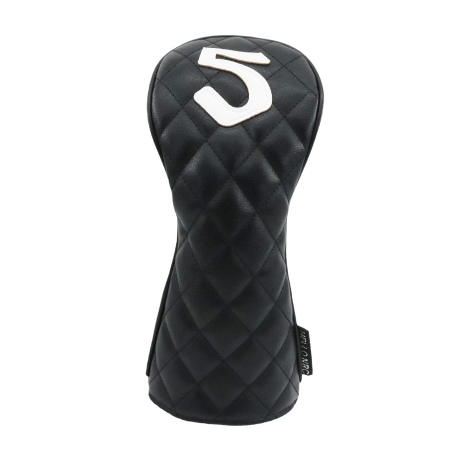 Golf Wood Headcover Long Neck Golf Wood Head Cover for Outdoor Sports Adults Number 5 Black