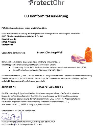 ProtectOhr - Oordopjes Slaapwel, pakje van 8 oordopjes, zachte schuimrubberen oordopjes, extra hoge geluiddemping… - Image 6