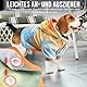 Eyein Hoodie für Kleine, Mittlere und Große Hunde - Warmer Flanell Kapuzenpulli Mit Taschen und Leine Portal - Weiche Hundebekleidung für Frühling, Herbst, Winter - Orange-Blau Tie Dye, S