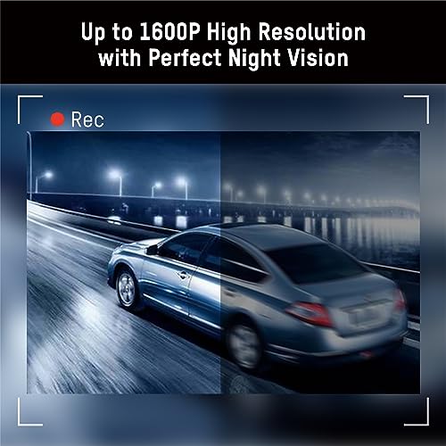 Image of Hikvision Car Dash Camera with GPS | Full HD 2K 1600p Resolution | ADAS | Wi-Fi | Mic & Speaker | Night Vision | G-Sensor | Emergency Recording | Upto 256GB SD Card Supported |AE DC5013 F6 Pro(Black)
