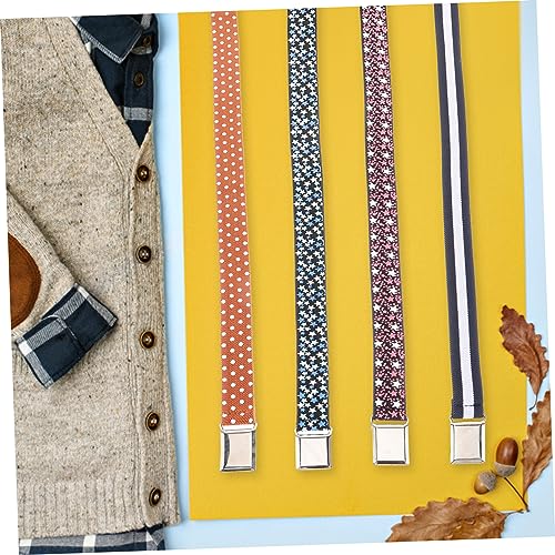 Beaupretty 4 pcs Elastic Waist Belts for Boys and Stretchy Trouser Belts with Buckle for Lightweight Comfortable Waistbands for Stylish Casual and Formal Use4