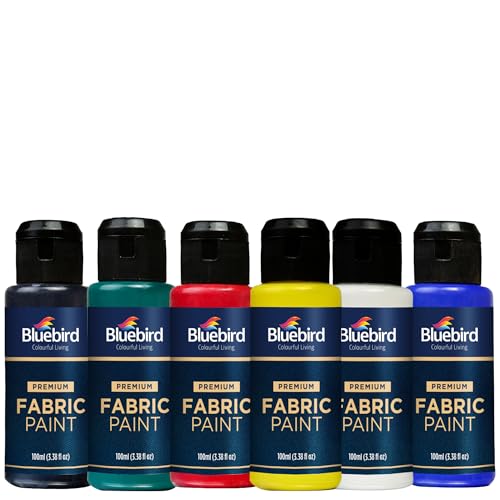 Image of BLUEBIRD Fabric Paint, Copper Brown, 3.4 Fl Oz, Permanent Fabric Paints for Clothes, Furniture Upholstery