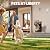 3-Flap Dog Door, All Aluminum Alloy Large Doggy Door Doggie door for Wall, Heavy Duty Pet Door Easy to Install, Energy Efficient, Telescoping Tunnel for Interior & Exterior Wall, Pet Up to 110Lb-Black