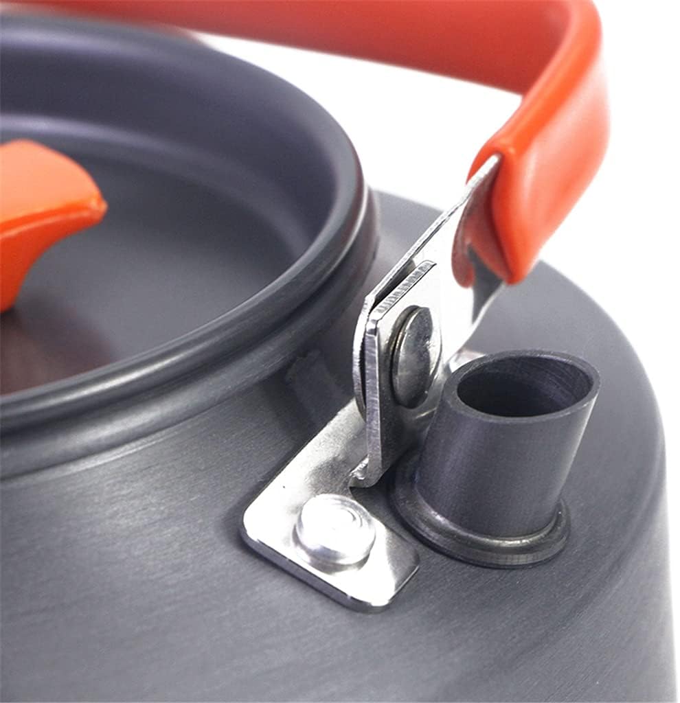 1.1L Camping Kettle Outdoor Coffee Pot Camping Tableware Travel Tableware Outdoor Picnic Set (Color : Gray, Size : 1.1L) (Gray 1.1L)