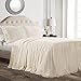 Lush Decor Ruffle Skirt Bedspread Set - 3-Piece Luxurious Farmhouse Bedding - Elegant Ruffle Detail - Timeless Style - Soft Lightweight Sheets - King, White