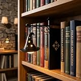 Aukojoy Linterna de biblioteca decorativa para estantería, luz nocturna LED para rincón de lectura, lámpara vintage para rincón de libros, lámparas de estantería, luminarias de escritorio de mesa