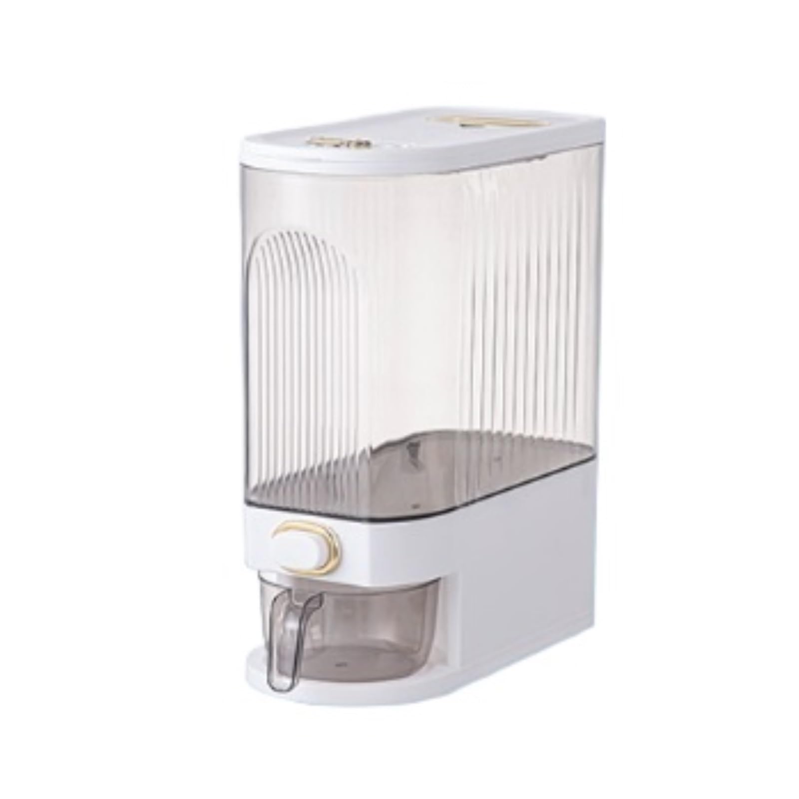 CVdrtyED Dry Food Cereal Dispenser Rice Dispenser Grain Container Storage Bucket Dry Food With Measuring Cup Pantry Rice Container(White,40cm)