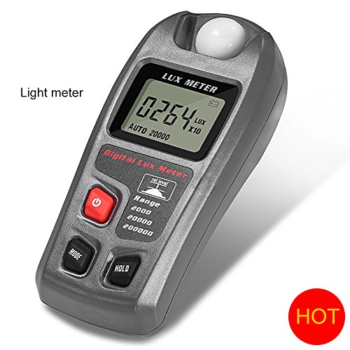 Light Meter, GoerTek Digital Luxmeter Illuminance Meter Handheld Actionometer Foot Candle Meter High