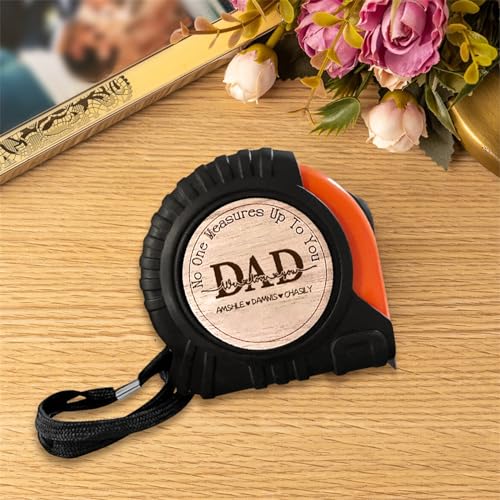 Set de cinta métrica y martillo personalizado para papá miniatura 5