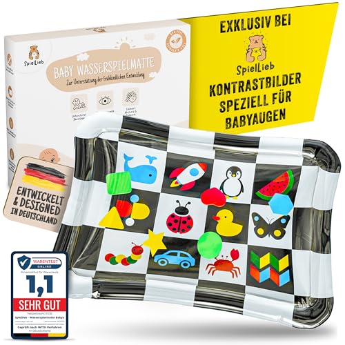 SpielLieb® Wassermatte Baby BPA frei – Babymatte XXL, Spielzeug ab 3, 6...