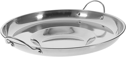 GOOHOCHY Sartén de acero inoxidable antiadherente sartén de hierro fundido para pizza Comal Para Tacos antiadherente Grill Sartén Comal Convexo