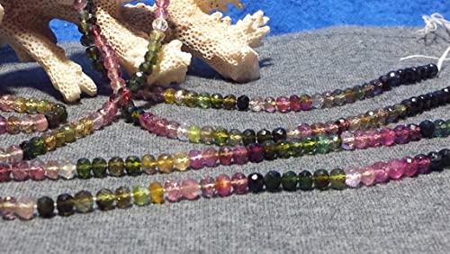 Tourmaline multicolore en perles pour fabriquer un collier unique - 2