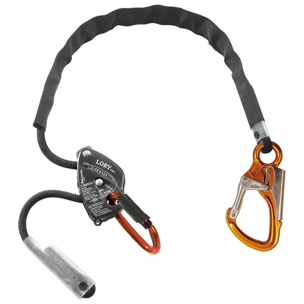 Skylotec Halteseil Set Lory PRO L-0699, EN 358, Länge 2 m L-0699-2 (Absturzsicherung Fallschutz Falldämpfer Sicherungsgerät Falldämpferband) Norm: EN 358:1999/Tragmittel: Kernmantelseil 10,5 mm