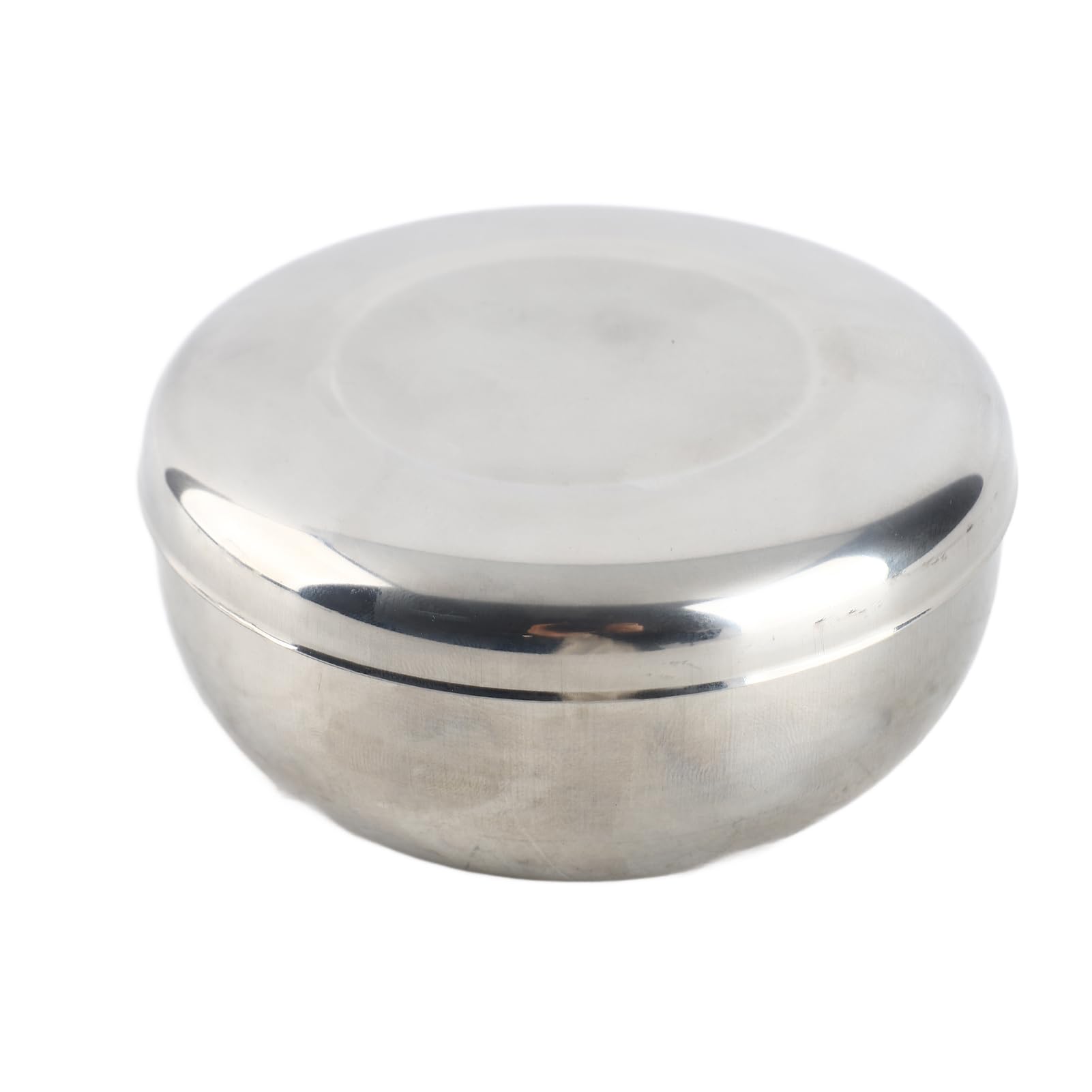 NYSUZHOUJI Stainless Steel Rice Bowl Lids Korean Cuisine Soup Metal Mixing Bowl Home Kitchen (S)
