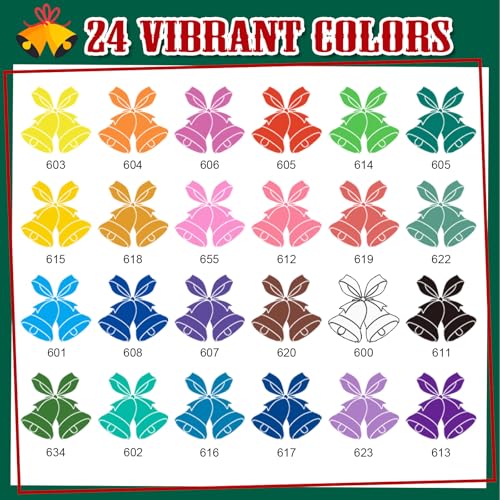 Image of Acrylic Paint Markers, Soft Brush Tip Pens and Markers, Acrylic Paint Pens for Wood, Stone, Canvas, Glass, Fabric, Egg, Rock Painting and DIY Craft Art Supplies (24)
