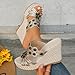ZJWBB Women's Rhinestone Wedge Fashion Bohemian Sandals Arch Support Slip On Slides Rhinestone Sandals Elegant Non Slip Slippers