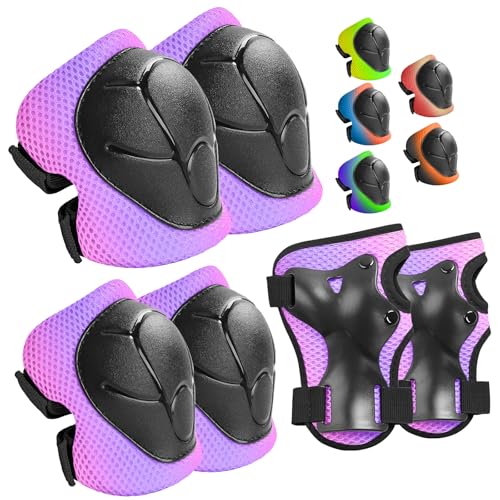 Wemfg Kids Protective Gear Set Knee Pads for Kids 3-14 Years Toddler Knee and Elbow Pads with Wrist Guards 3 in 1 for Skating Cycling Bike Rollerblading Scooter by Wemfg - Used condition - US$19.16