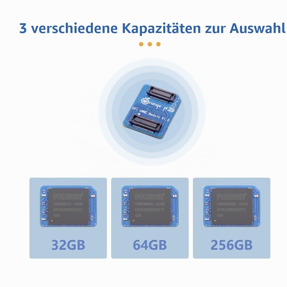 Orange Pi 256 GB EMMC-Modul, mit schneller Lese- und Schreibgeschwindigkeit