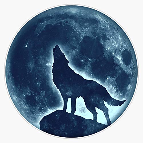 Howling Wolf, Full Moon, Fullmoon, Wild, Dog, Wolves Vinyl Waterproof Sticker Decal Car Laptop Wall Window Bumper Sticker 5