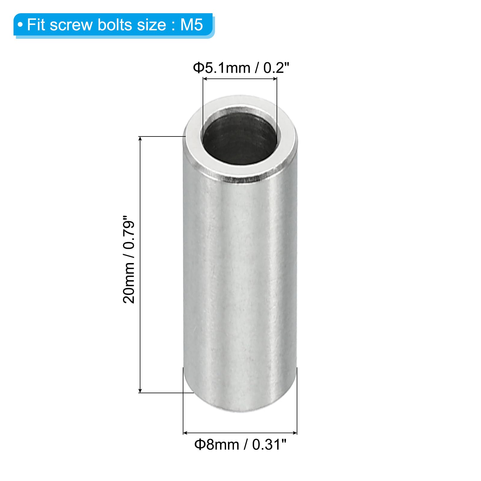 PATIKIL M5 Stainless Steel Spacers - Image 2