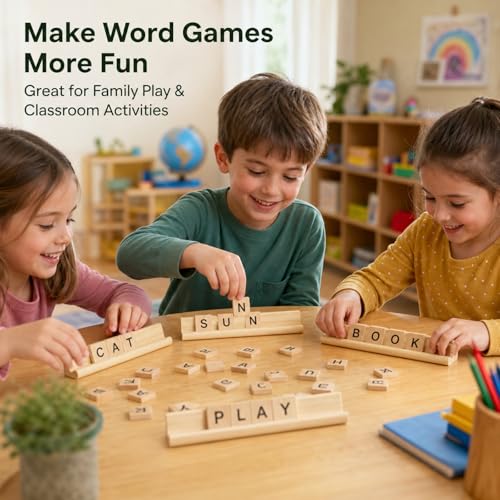 Set 20 Soportes de Madera para Fichas de Scrabble miniatura 5