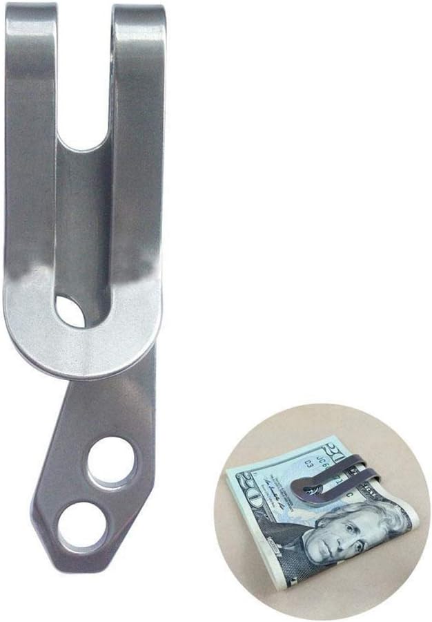 tyrrdtrd Multi-Function Stainless Steel Money Clip, Men Belt Hanger Bottle Opener Tool