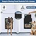CEESC Dog Door for Pets Up to 45 lb, Weatherproof Pet Door for Cats and Dogs, Durable, Snap-in Closing Panel Included, Suitable for Interior and Exterior Doors(Medium Black)