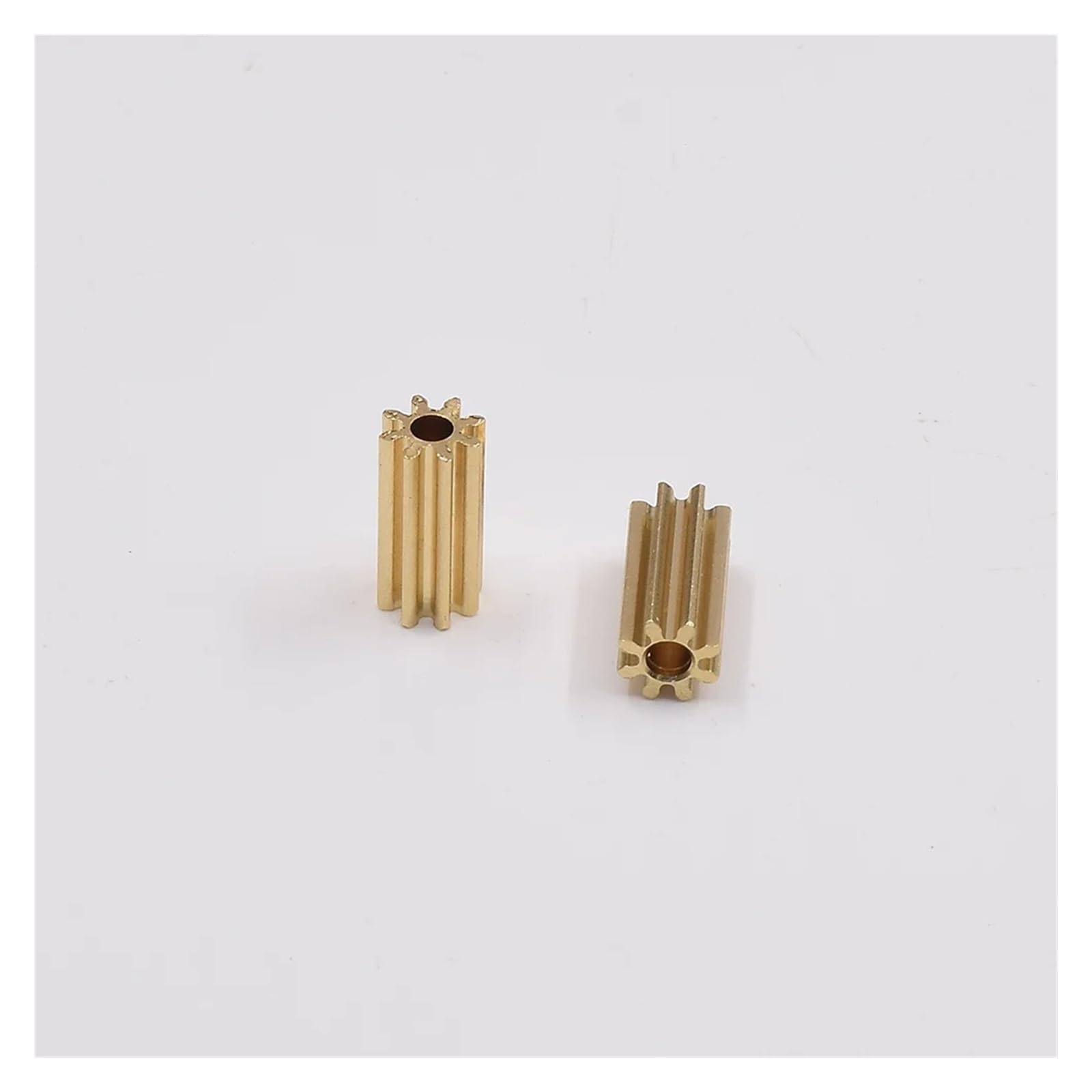 HSMQUBDBX 0.5 Modulus Metal Copper Brass Gear 8T Teeth 10mm Height Brass Pinion Gear Fit 2mm Shaft RC Toy Car