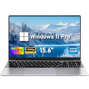Computadora portátil Windows 11 Pro 2025, tapa de solapa de 15.6 pulgadas, 8 GB de RAM 256 GB SSD PC, procesador N4020, pantalla FHD 1920 x 1080 de 15.6 pulgadas, WIFI5, BT5.0