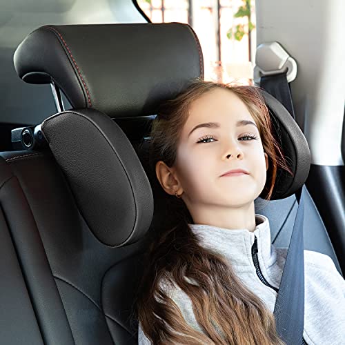 JZCreater Travesseiro de encosto de cabeça de carro, encosto de cabeça ajustável de 360° para assento de carro, travesseiro de descanso de suporte de cabeça em forma de U para crianças