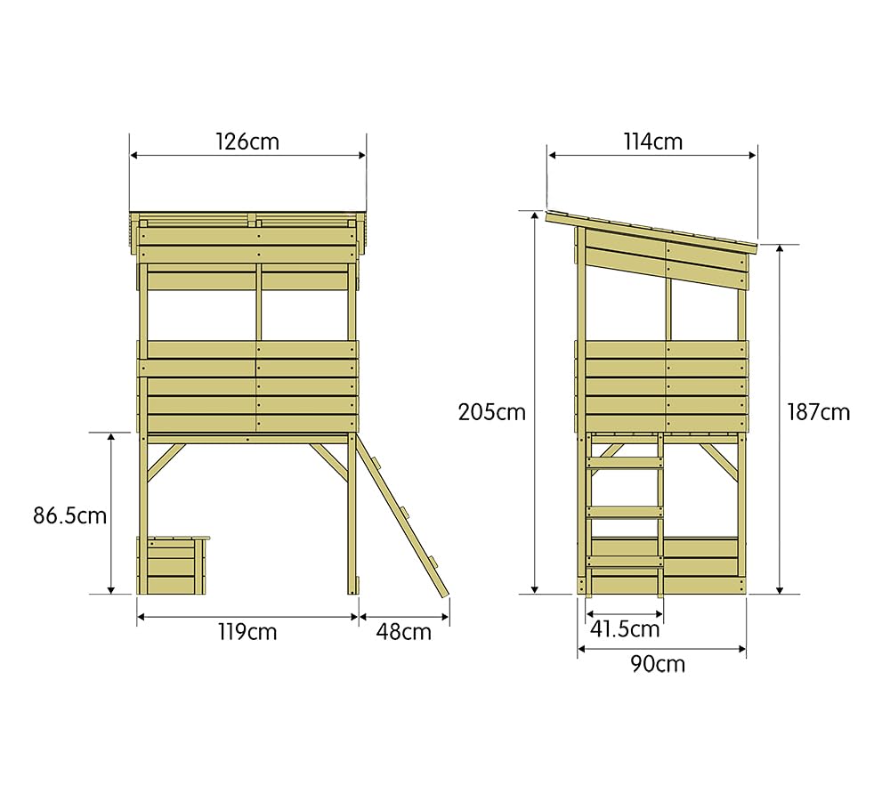 Westmann Holz Stelzenhaus Wildnis | Natur | 114x167x205 cm