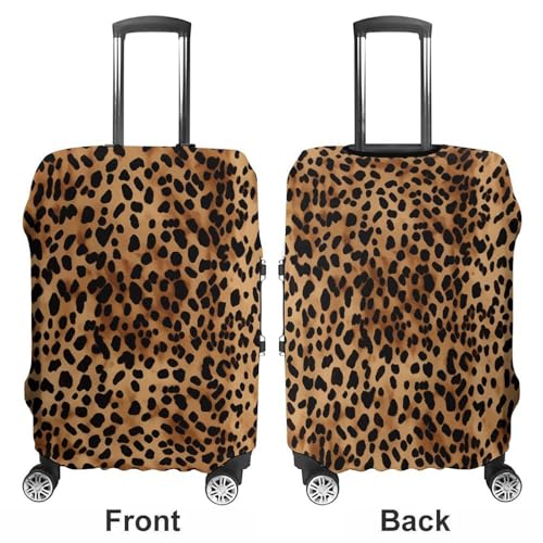 Leopard Patterned Wallpaper Printed Luggage Cover Protector, Fits 18-32 Inch Luggage3