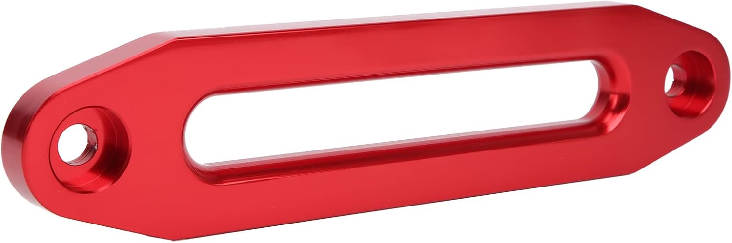 Hawse Winch Fairlead, Aluminum, 10In Mount, 8000–15000Lb Capacity - Low Friction Design, Synthetic Rope Protection, Off - Road Recovery (A(red))