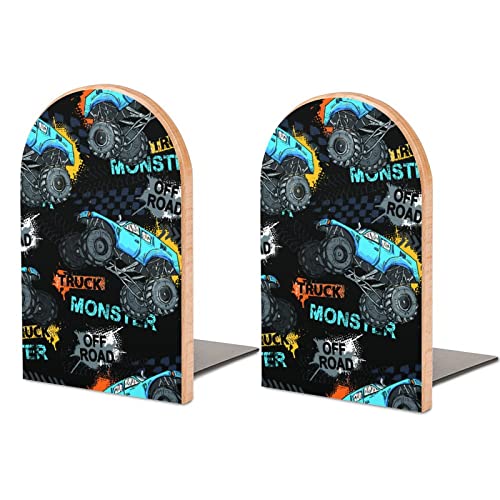 Serre-Livres de Voitures de Camion pour étagères pour contenir des Livres Bouchons de Livres antidérapants Robustes Bureau à Domicile décoratif en Bois