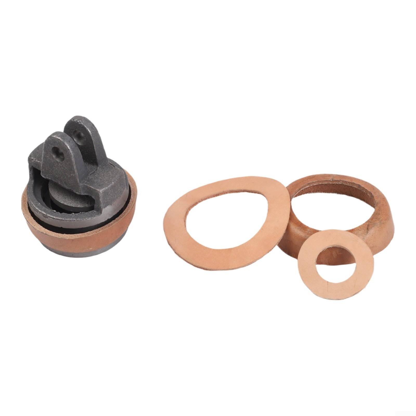 Kit pistone di ricambio per pompa manuale tipo 75 con vite valvola, manicotto in ecopelle e guarnizione, pistone in ghisa grigia per una manutenzione e una tenuta efficienti, kit completo di