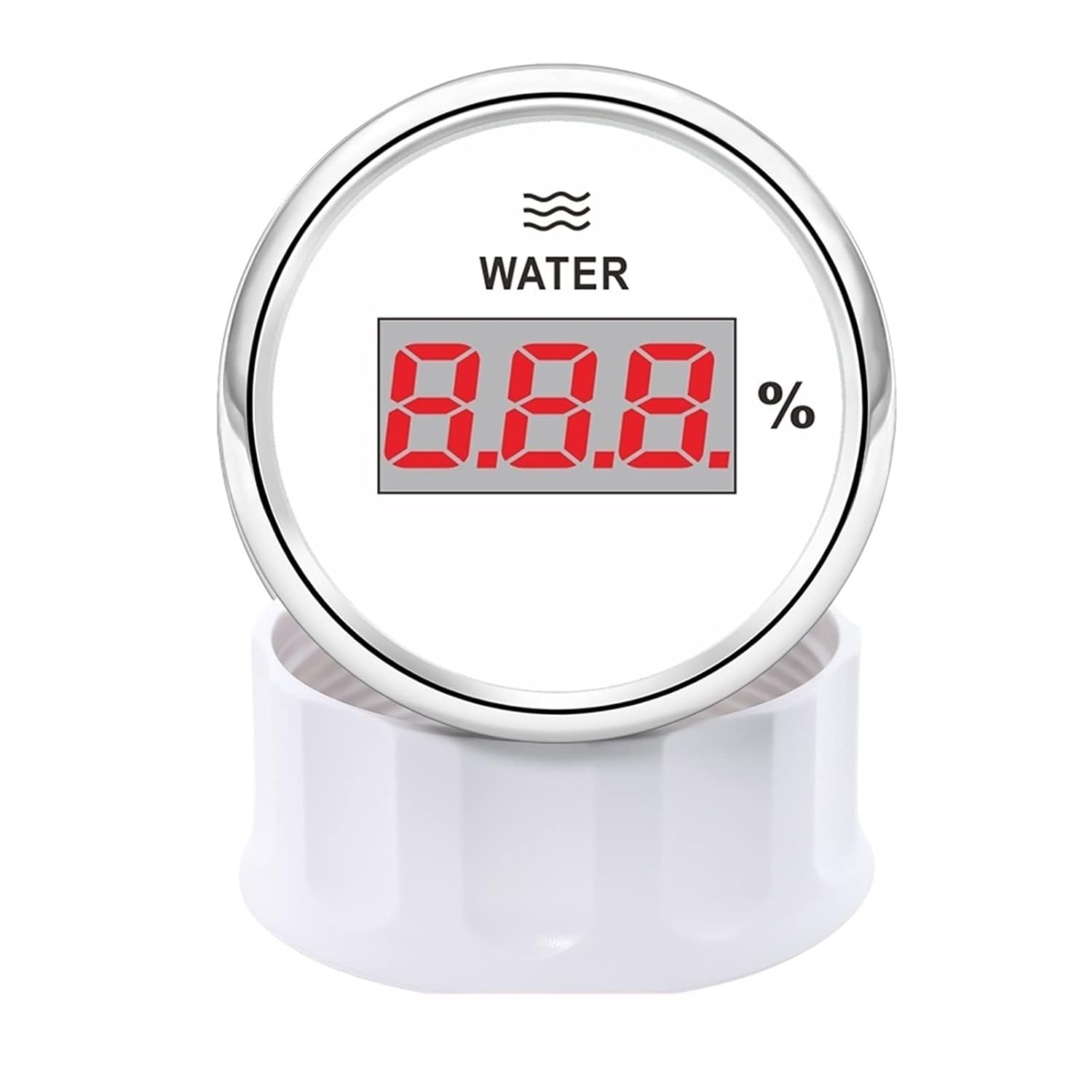 Wskaźnik poziomu wody, 52mm wskaźnik poziomu wody z czerwonym podświetleniem 0-190ohm miernik poziomu wody do łodzi samochodowych(D)