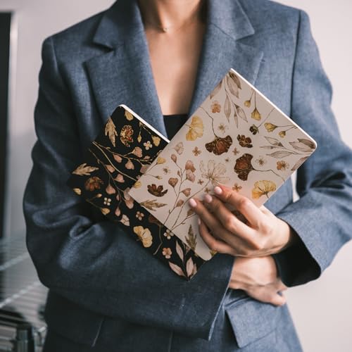 Kokonote 2 A5 Notebook Set - Jour Florale | Pack Of Notebooks A5 Dotted & Plain | Aesthetic Stationery Gifts For Women, Cute Notebook Journal, Cute Gifts Under 15 Pounds